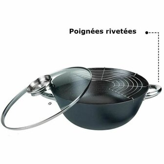 Wokpan GSW Staal Gesmeden staal &Oslash; 32 cm 4 Onderdelen 4