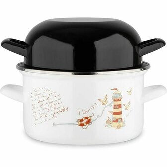 Kookpot Baumalu Ge&euml;mailleerd Staal Wit &Oslash; 20 cm 1