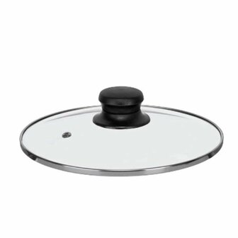 Pannedeksel Kinvara CN-SW1304-20CM CN-SW1304-20CM Transparant Zilverkleurig Zilver Metaal Glas Roestvrij staal Kristal Staal 20