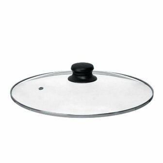 Pannedeksel Kinvara CN-SW1304-30CM CN-SW1304-30CM Transparant Zilverkleurig Zilver Metaal Glas Roestvrij staal Kristal Staal 30