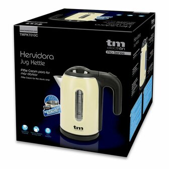 Waterkoker met ledverlichting TM Electron Roestvrij staal Cr&egrave;me 3