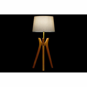 Bureaulamp DKD Home Decor Bruin Beige Polyester Hout 220 V 50 W 2