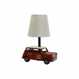 Bureaulamp Home ESPRIT Wit Rood Linnen Metaal 20 x 14 x 27 cm 1