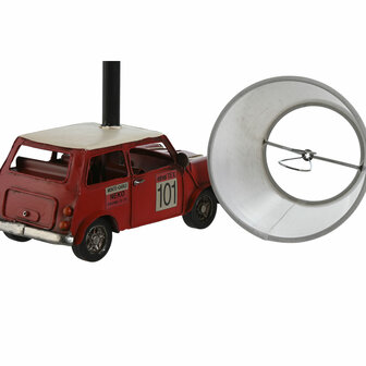 Bureaulamp Home ESPRIT Wit Rood Linnen Metaal 20 x 14 x 27 cm 3