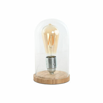 Bureaulamp Home ESPRIT Natuurlijk Bamboe Kristal 50 W 220 V 13 x 13 x 22 cm 1