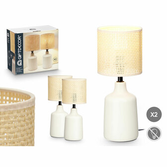 Bureaulamp Gift Decor 10952 Wit 60 W 2 Stuks 2