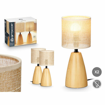 Bureaulamp Gift Decor 10946 Bruin 60 W 2 Stuks 2