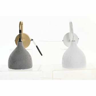 Muurlamp DKD Home Decor 14 x 27 x 26 cm Metaal Cement Donker grijs 220 V 50 W Modern (2 Stuks) 4
