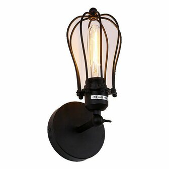 Wandlamp EDM 32105 Zwart 60 W Vintage 220-240 V 11 x 16 x 32 cm 1