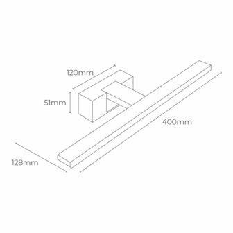 Muurlamp EDM 32433 F 8 W 800 lm 40 x 12,8 x 5,1 cm LED 3