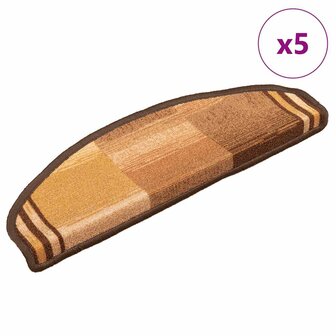 Trapmatten zelfklevend 5 st 65x21x4 cm bruin 1