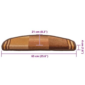 Trapmatten zelfklevend 5 st 65x21x4 cm bruin 8