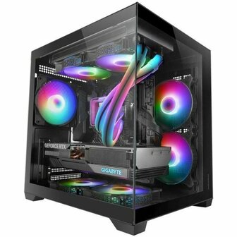 Micro ATX/ITX Mini tower BehuizingBehuizing Mars Gaming MCVIEW2 Zwart 1