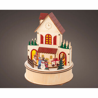 Kerstversiering Lumineo Huisje 15 x 20,3 cm MicroLED 2