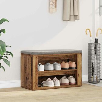 Schoenenrek met plank Oud hout 75 x 35 x 45 cm Bewerkt hout 1