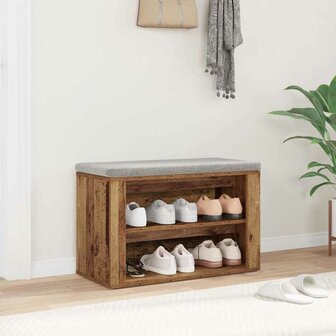 Schoenenrek met plank Oud hout 75 x 35 x 45 cm Bewerkt hout 4