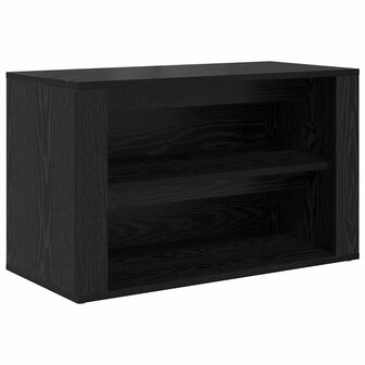 Schoenenrek met plank Zwart eiken 75 x 35 x 45 cm Bewerkt hout 2