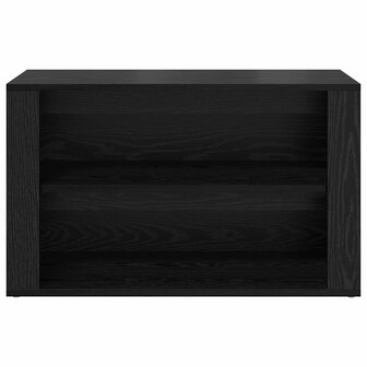 Schoenenrek met plank Zwart eiken 75 x 35 x 45 cm Bewerkt hout 5