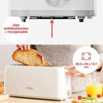 Broodrooster Solac TL5421 Wit 1200 W 8