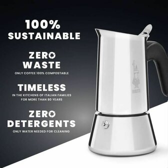 Percolator Bialetti NEW VENUS Zilverkleurig Hout Roestvrij staal 6