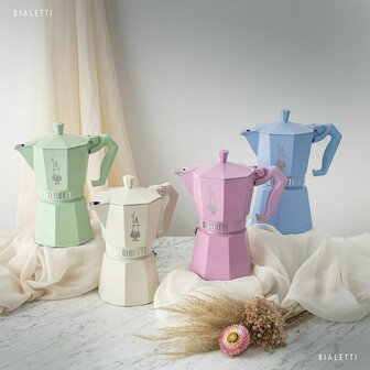 Percolator Bialetti MOKA EXCLUSIVE Cr&egrave;me Aluminium 6 Kopjes 6