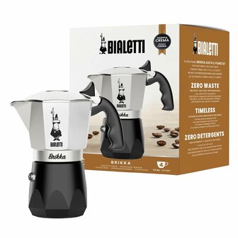 Percolator Bialetti BRIKKA Aluminium 4 Koppar 1