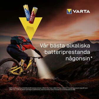 Batterijen Varta alkalina longlife power aa - lr06 1,5 V AA LR06 (24 Onderdelen) (24 Stuks) 6