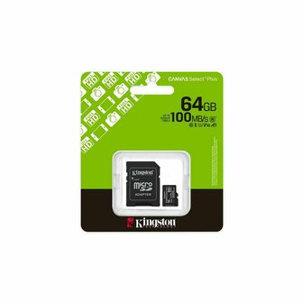 Micro SD kaart met adapter Kingston SDCS3/64GB 64 GB 6