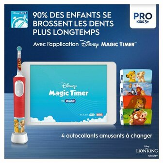 Elektrische tandenborstel Oral-B Rey Leon Rood Multicolour 7