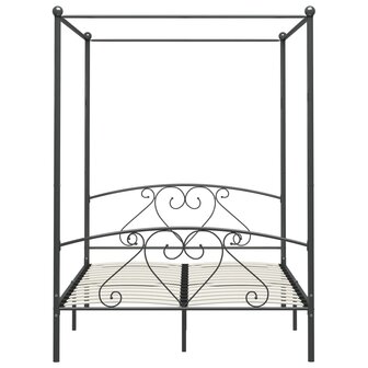 Hemelbedframe metaal grijs 140x200 cm  3