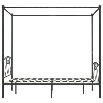 Hemelbedframe metaal grijs 140x200 cm  4