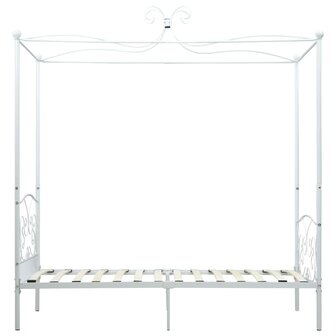 Hemelbedframe metaal wit 100x200 cm 4