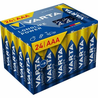 Batterijen Varta longlife power aaa - lr03 1,5 V AAA LR03 (24 Onderdelen) (24 Stuks) 8