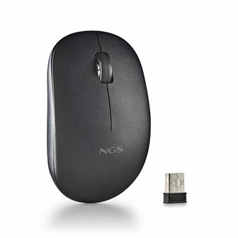 Wireless muis NGS SILENT MOUSE Zwart 1000 dpi (1 Stuks) 1