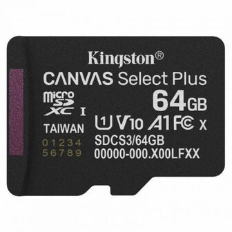 Micro SD kaart met adapter Kingston SDCS3/64GBSP 64 GB 2