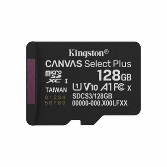 Micro SD kaart met adapter Kingston SDCS3/128GBSP 128 GB 1