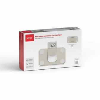 Digitale Personenweegschaal Livoo DOM532C Cr&egrave;me Gehard glas 180 kg 3