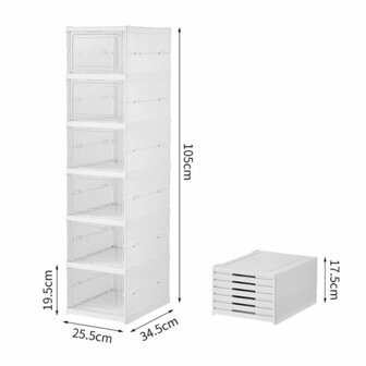 Schoenenrek Fulmo Wit Hard plastic 25,5 X 34,5 X 105 CM 4