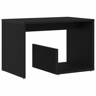 Bijzettafel Zwart eiken 59 x 36 x 38 cm Bewerkt hout 2