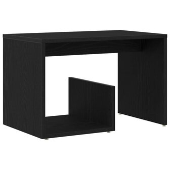 Bijzettafel Zwart eiken 59 x 36 x 38 cm Bewerkt hout 5