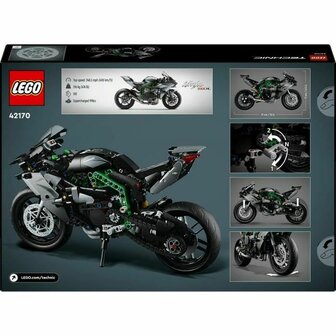 Bouwspel Lego Technic 42170 Kawasaki Ninja H2R Zwart 643 Onderdelen 5