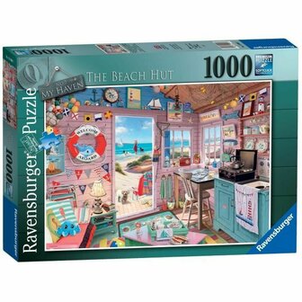 Puzzel Ravensburger Caba&ntilde;a de la Playa 1000 Onderdelen 2
