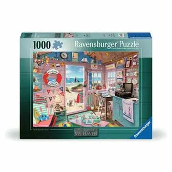 Puzzel Ravensburger Caba&ntilde;a de la Playa 1000 Onderdelen 3