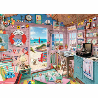 Puzzel Ravensburger Caba&ntilde;a de la Playa 1000 Onderdelen 5