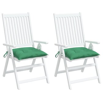 Stoelkussens 2 st 40x40x7 cm oxford stof groen 4