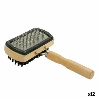 Hondenkam Mascow Bruin Grijs 10 x 17 x 5 cm Dubbel (12 Stuks) 1