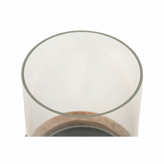Kaarshouder Home ESPRIT Bruin Natuurlijk Kristal Touw Mangohout 2