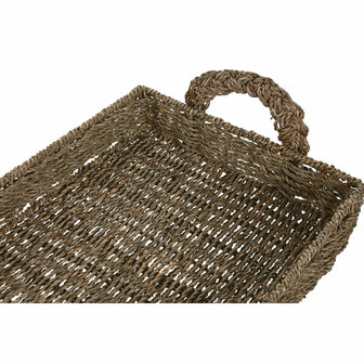 Snackdienblad Home ESPRIT Natuurlijk Tropisch (2 Stuks) 2