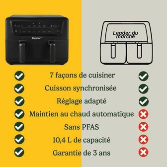 Airfryer Cuisinart Zwart 2400 W 6