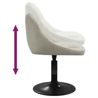 Eetkamerstoel fluweel cr&egrave;mekleurig 6